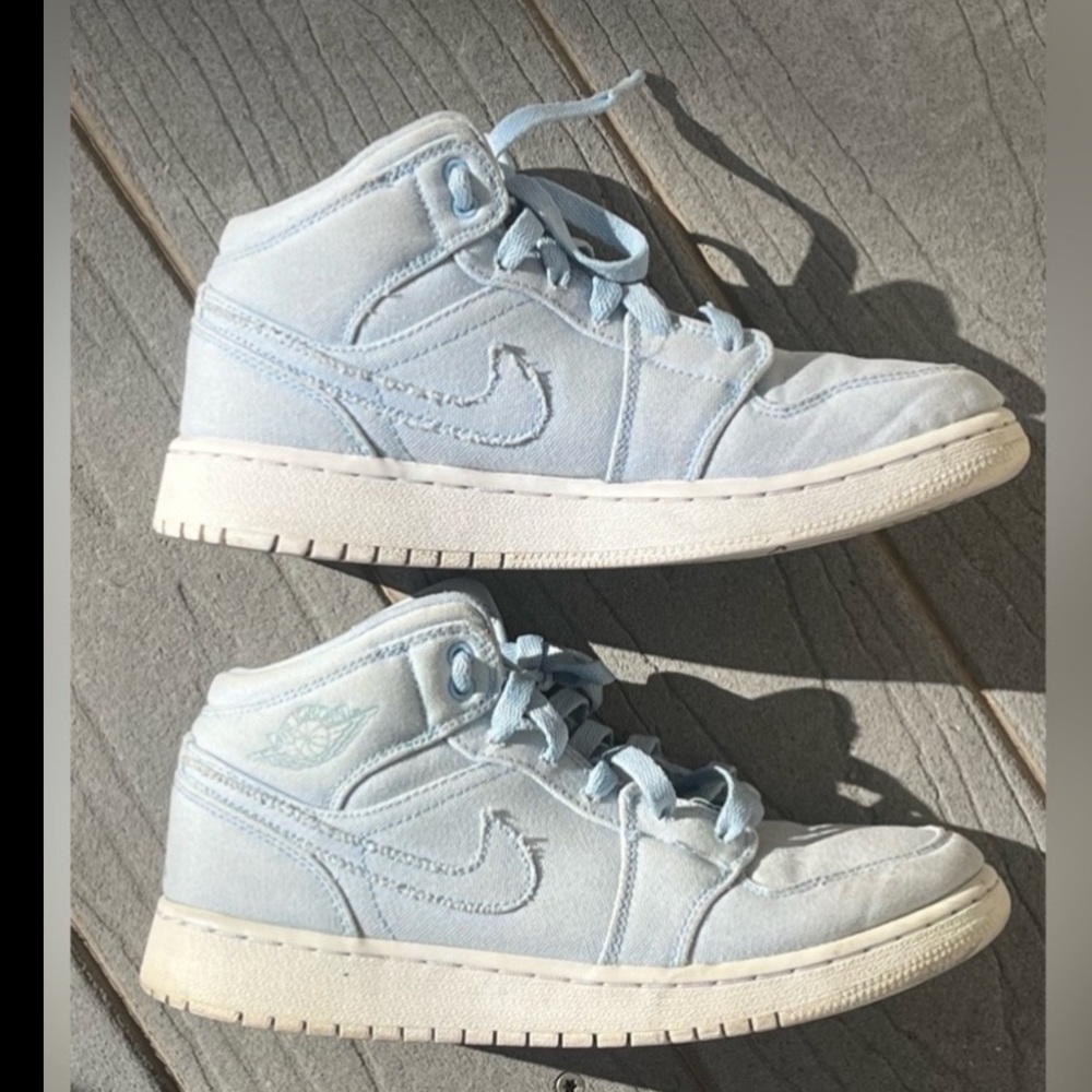 Air Jordan 1 mid-canvas Ice Blue 2016 Sneakers